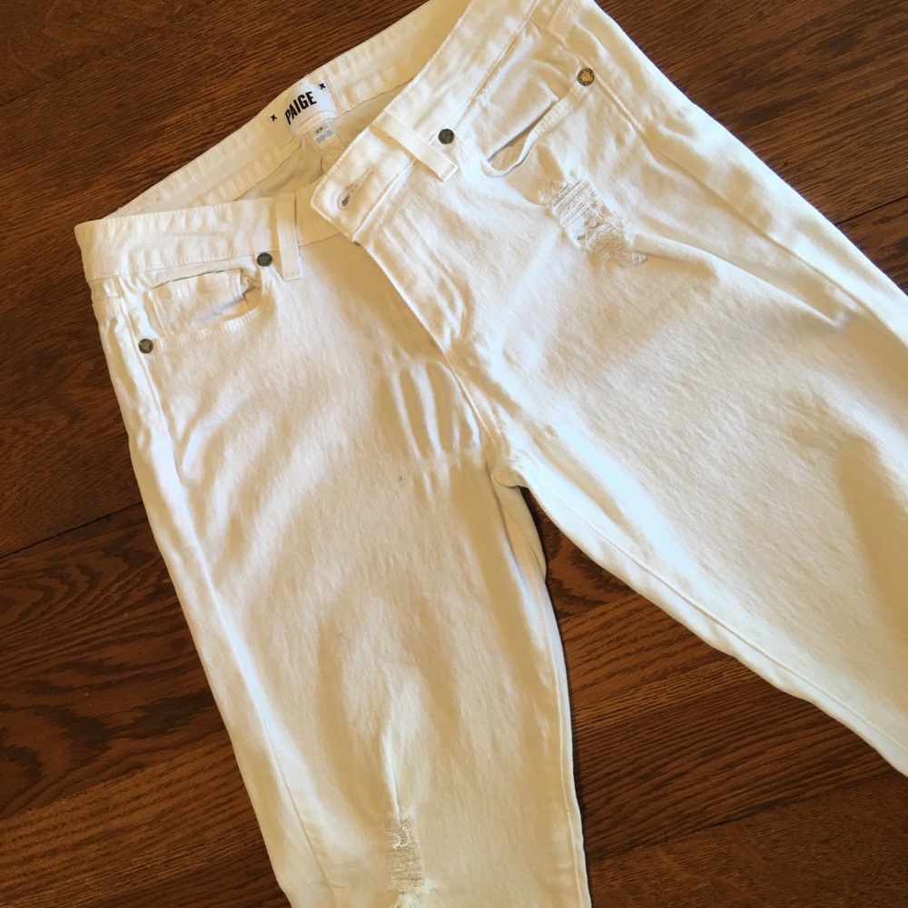 Paige Denim Verdugo Ankle white pants